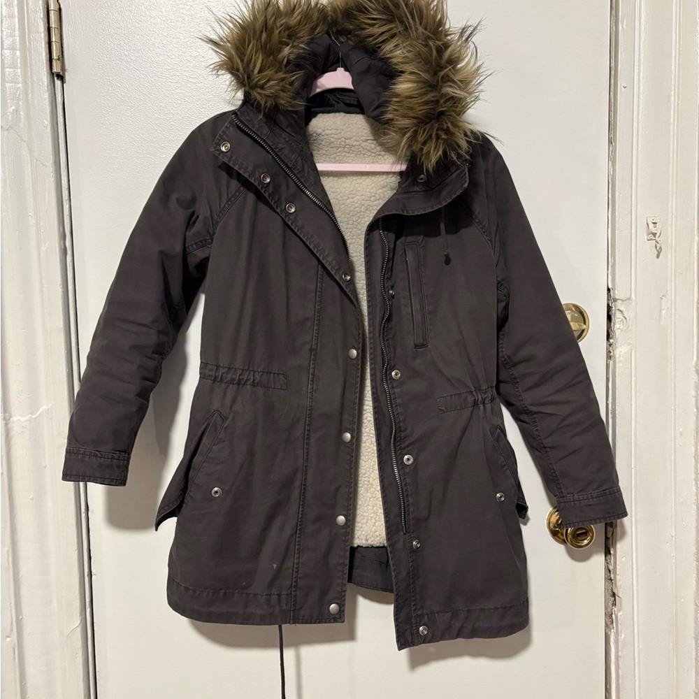 Vintage Y2K‎ vibes to 2 in one Gap removable Sherpa lined coat xs